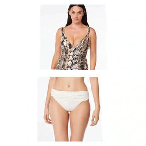 Bleu Rod Beattie All Over Animal Print Tankini Size 10 Bottom Size 8